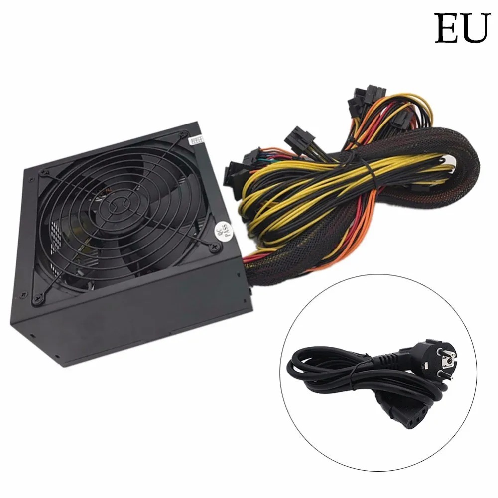 1600 Вт модульный источник питания для 6 GPU Eth Rig эфириум монета Майнер 90 золото