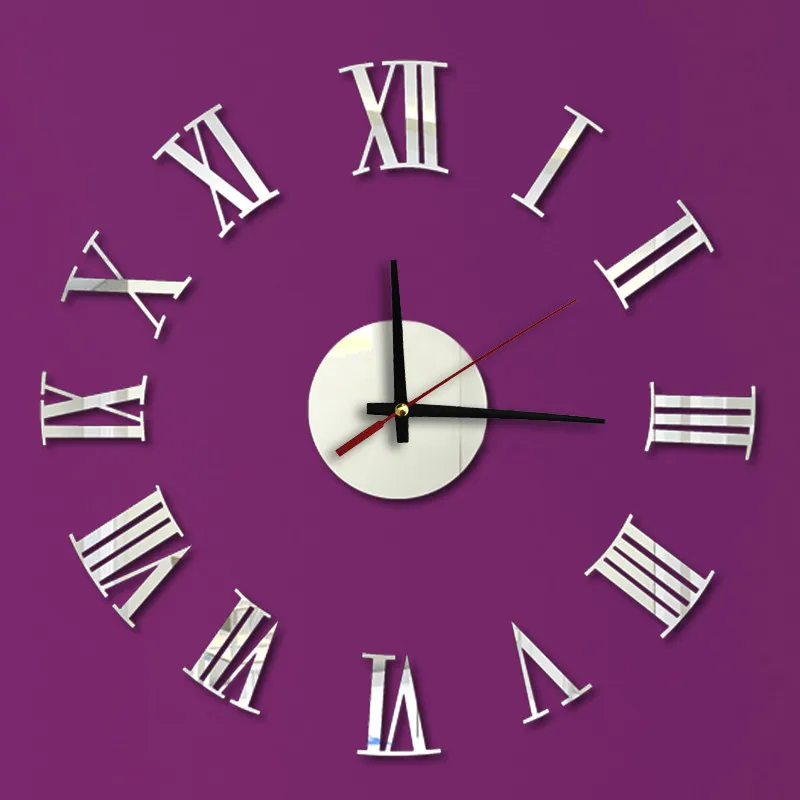 Модные стильные настенные часы с обоями самоклеящиеся наклейки для интерьера