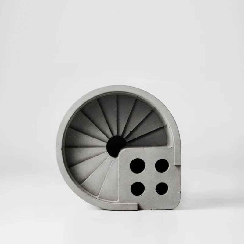 3D круглые лестницы бетон цемент силикагель зубная щетка держатель форма для