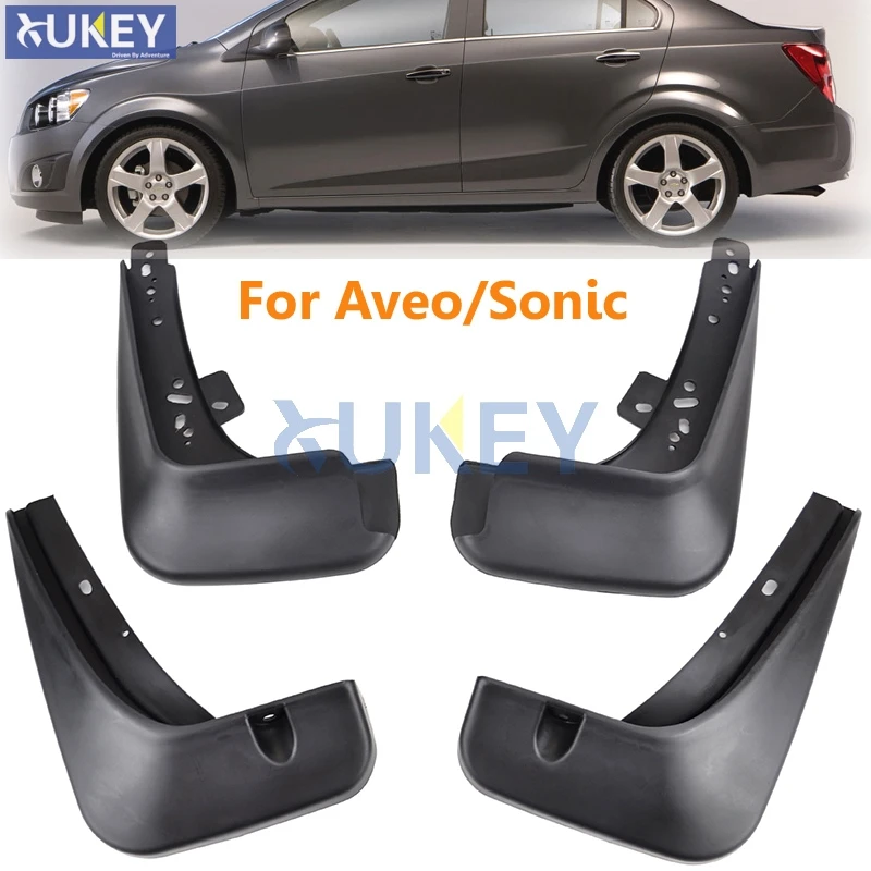 

Брызговики для Chevrolet Aveo Sonic TM Barina 4Dr Sedan 2012-2016, брызговики, грязеотталкивающие щитки 2013, 2014, 2015, литые брызговики