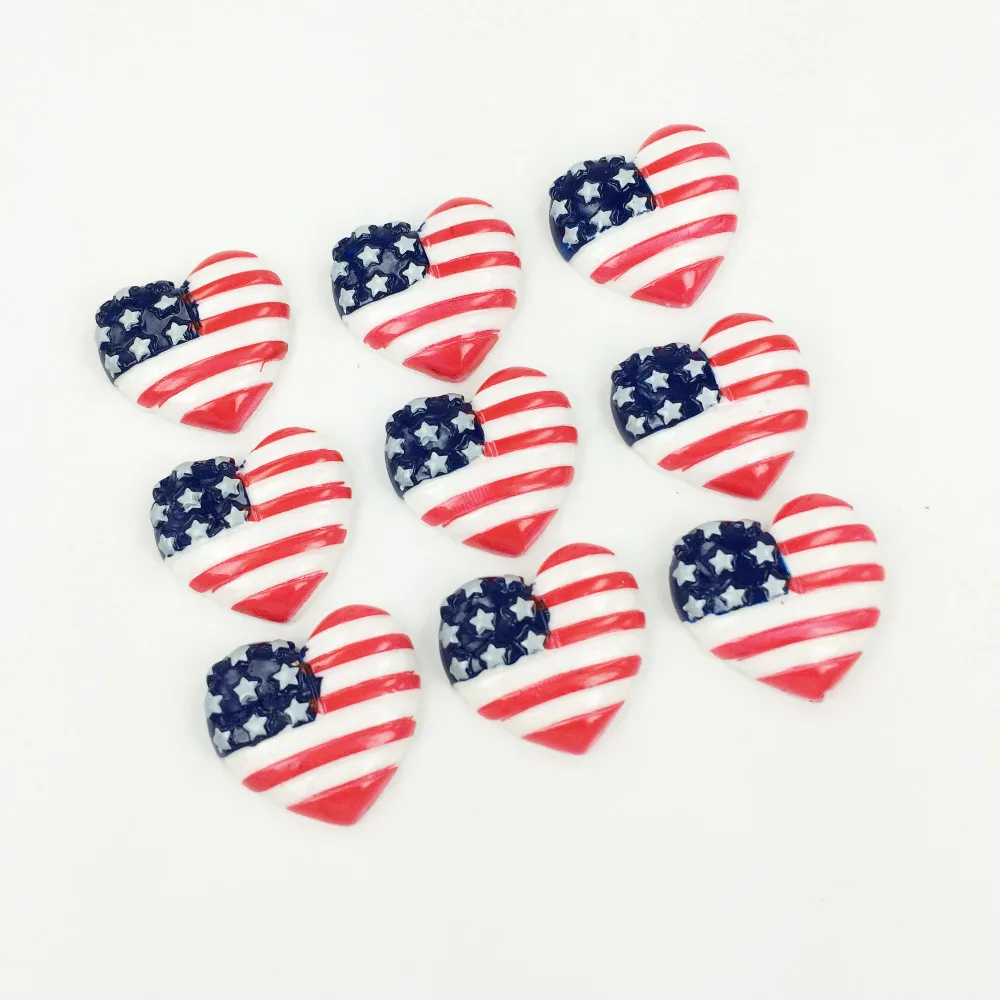 Kawaii плоские &quotсделай сам&quot 4th Of July США Национальный флаг Смола Кабошоны с