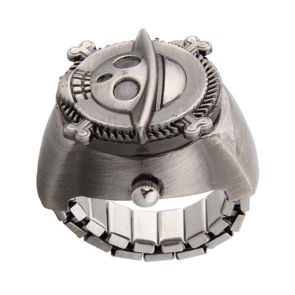 Винтажные милые пиратские металлические карманные часы с черепом и кольцом для