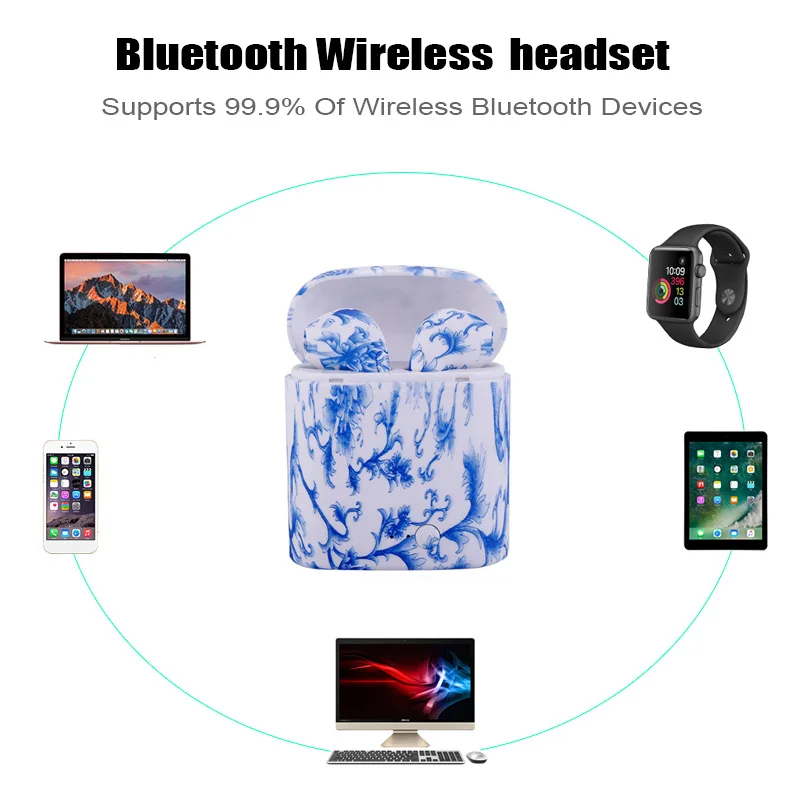 TWS стереонаушники i7S компактные с поддержкой Bluetooth 5 0 и микрофоном|Наушники