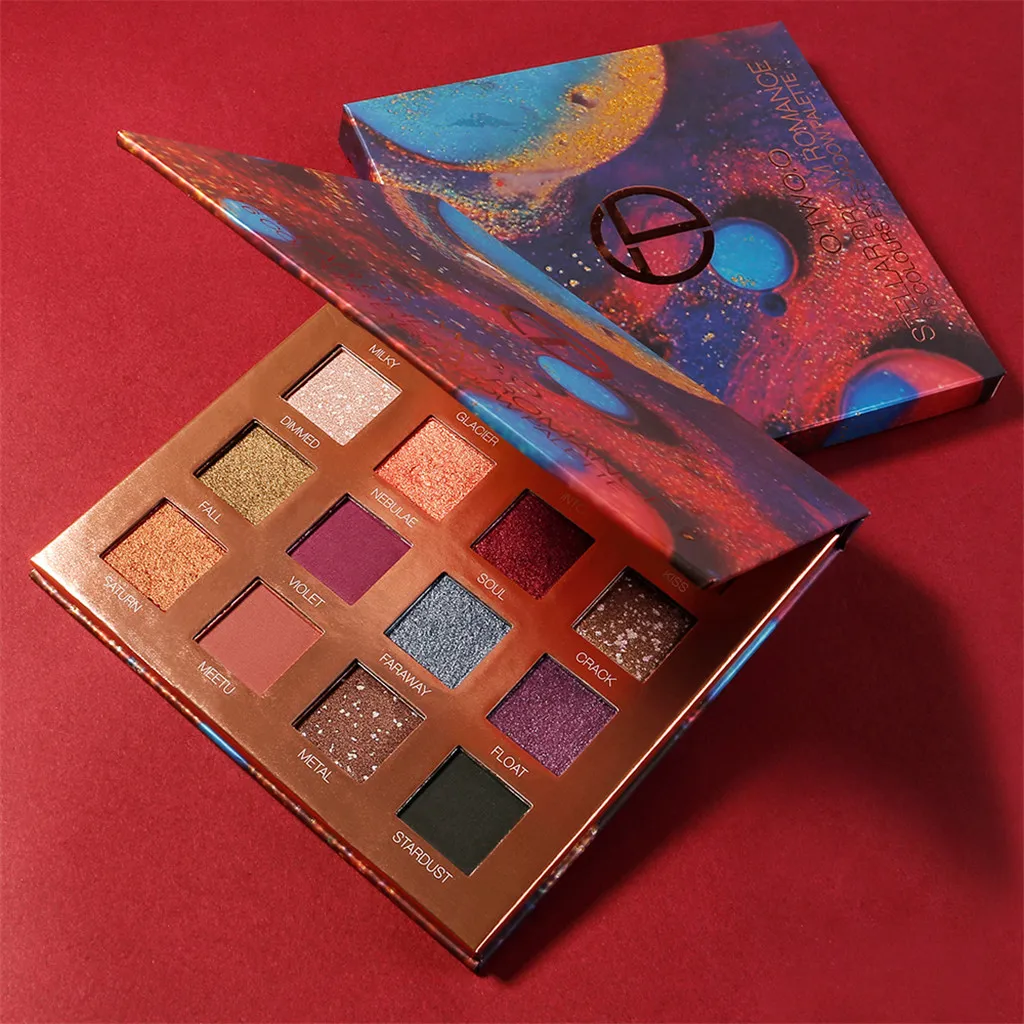 INS такой же стиль тени для век макияж жемчуг металлик Палитра Косметика Матовые