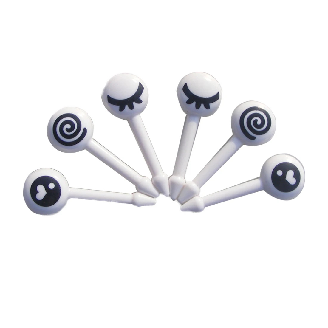 10 шт./лот милые пластиковые Фрукты зубочистка прекрасный глаз Мультфильм вилки