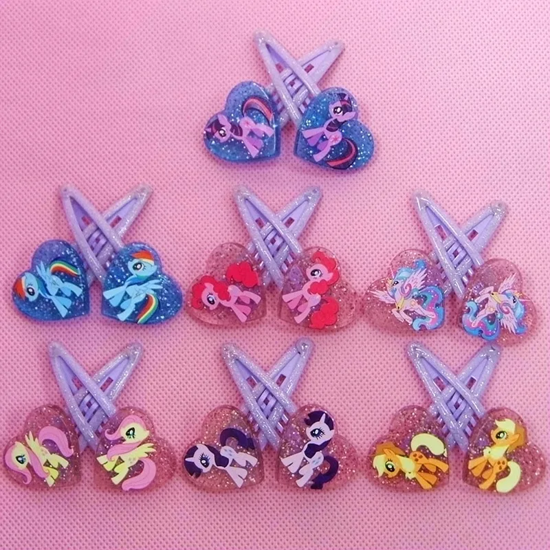 Для девочек 2 шт./лот прозрачный стиль в форме сердца мой милый маленький единорог