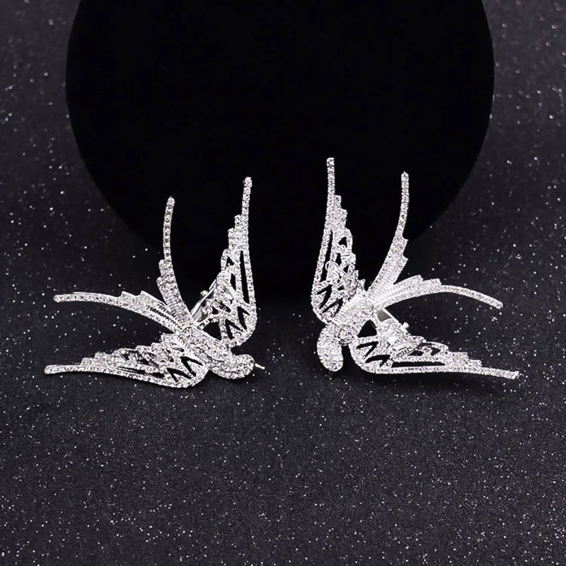 Женские свадебные заколки для волос HIMSTORY аксессуары стразы ласточка диадема|tiara