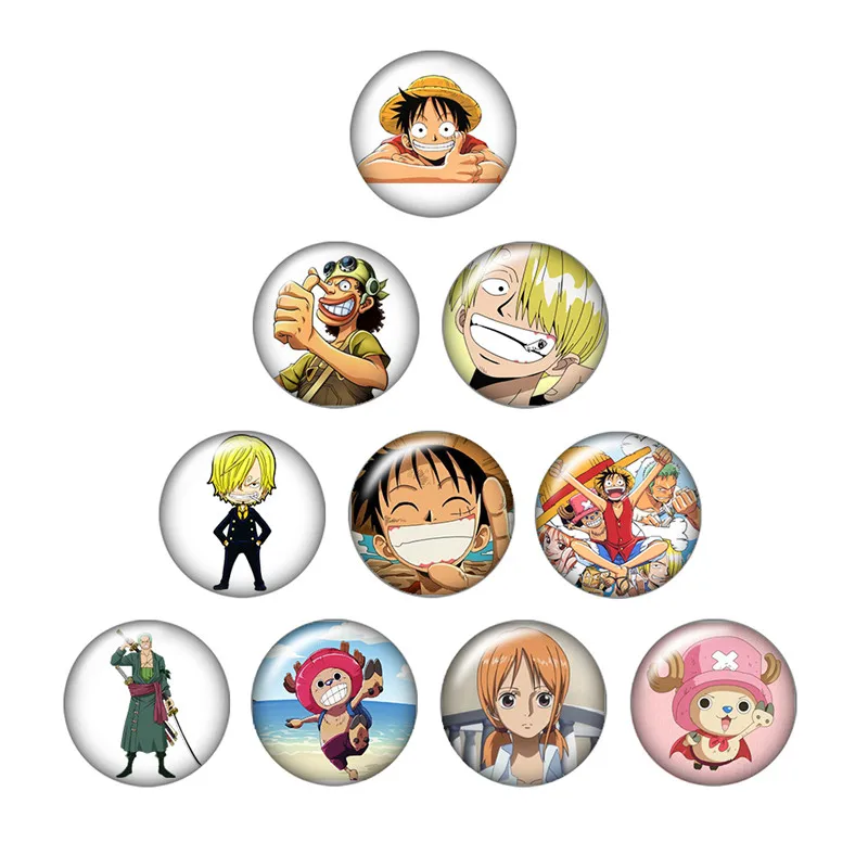 Модный комикс мультфильм анимация 10 шт. Смешанные 12 мм/18 мм круглые фото стекло