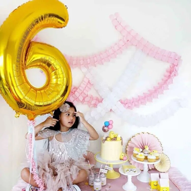 1 шт 32 дюймовые шарики с золотым цифрой фольга гелиевые шары для дня рождения