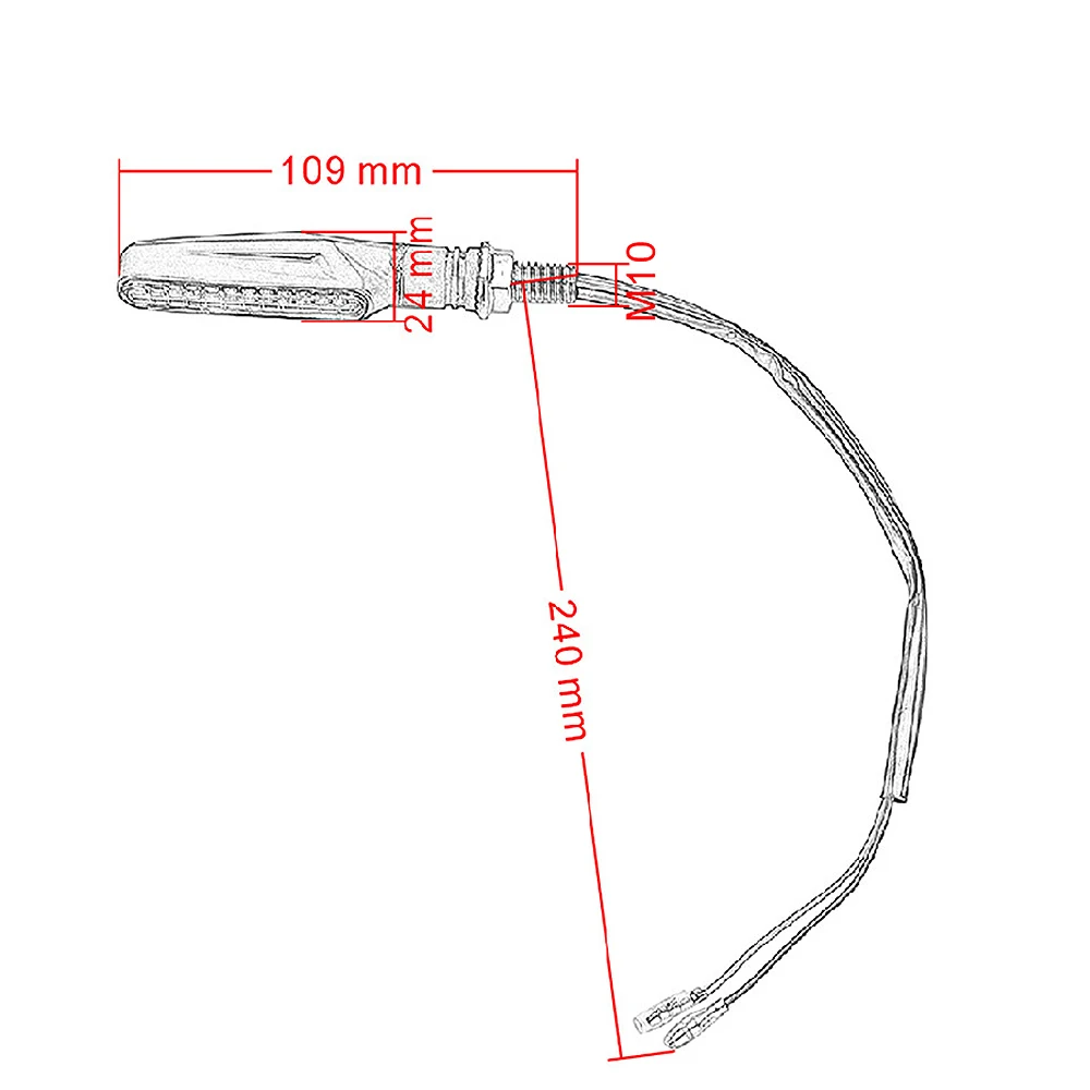 

Motorcycle flowing turn signal light LED for Yamaha kawasaki honda suzuki M10 10mm Sequential indicator light Flasher lamp