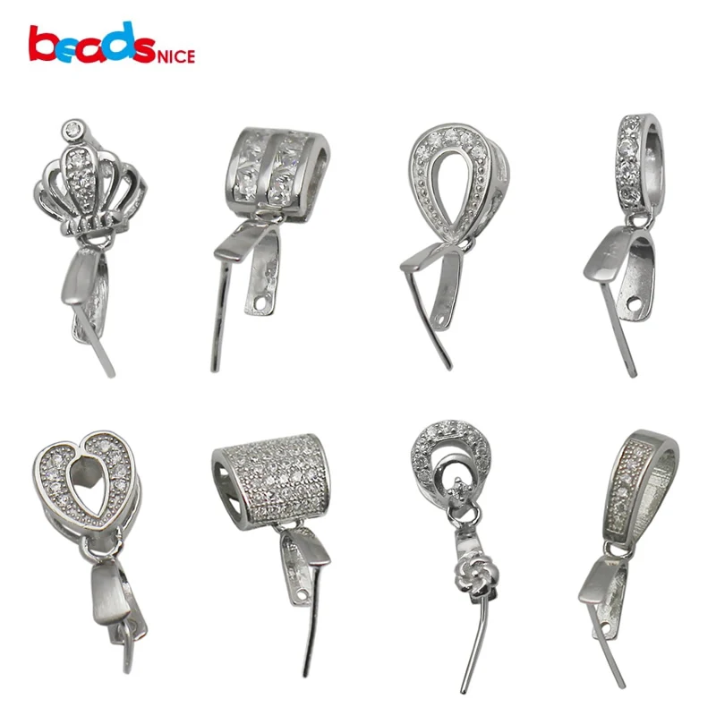 Beadsnice 925 пробы серебряный зажим подвеска застежка для изготовления ювелирных