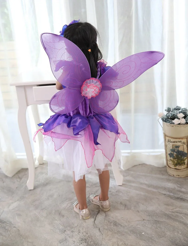 Детский костюм для девочек на Хэллоуин Забавный феи с насекомыми бабочками