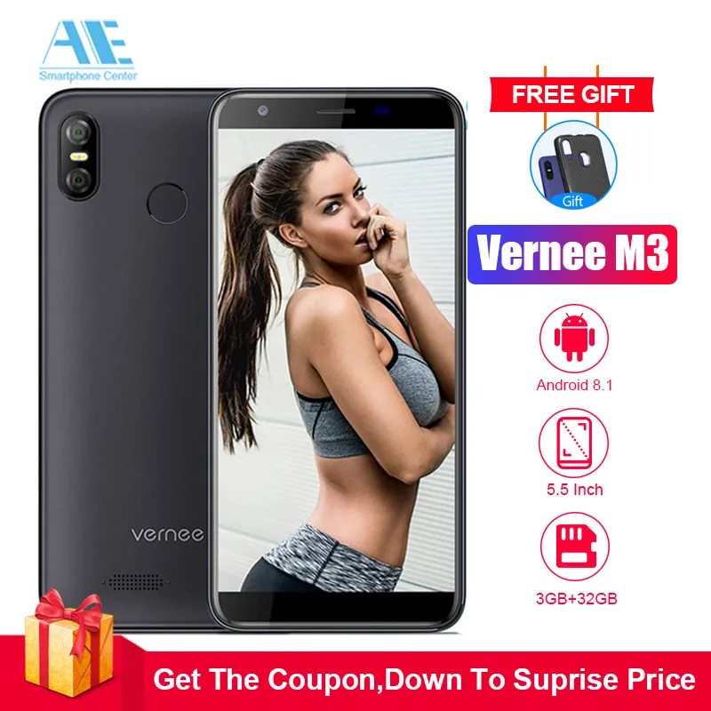 Vernee M3 5 ''Full Экран Android 8 1 смартфон 3 Гб оперативной памяти 32 встроенной Quad core