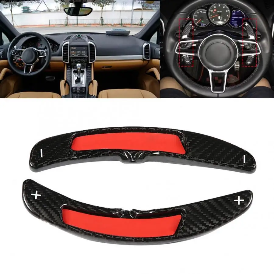 2 шт весло из углеродного волокна Shifter расширение для Porsche Macan Cayenne araba aksesuar удлинение лопасти переключения