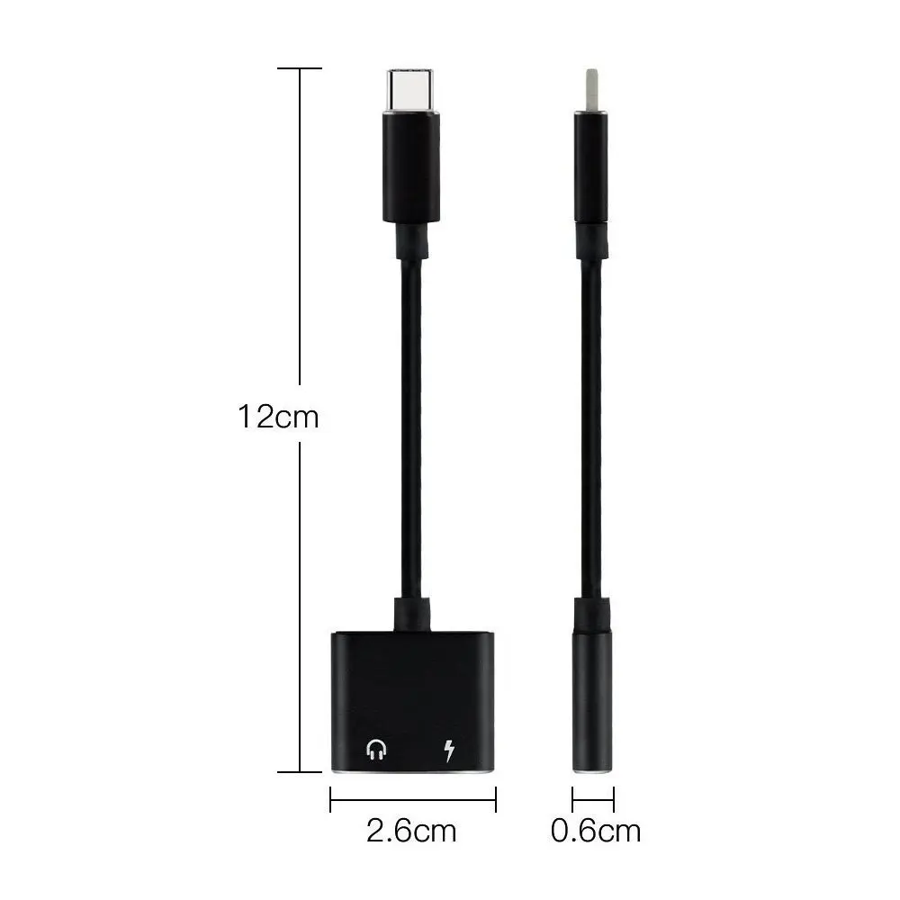 2 в 1 USB C Аудиокабель типа к 3 5 мм аудиоразъему Разветвитель для наушников Адаптер