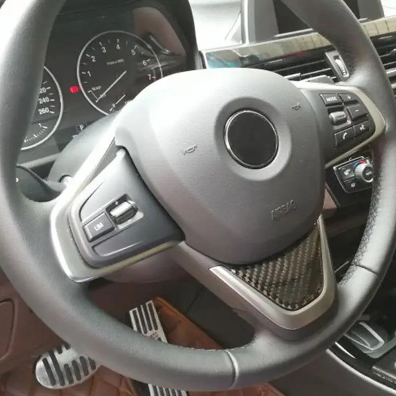 Автомобильная наклейка эмблема на руль VODOOL из углеродного волокна для BMW 2 серии