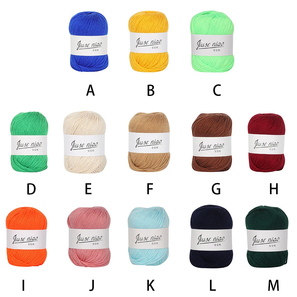 Пряжа Вязание крючком из шерсти нитки для малышей молочный хлопок 1 шт. 50 г