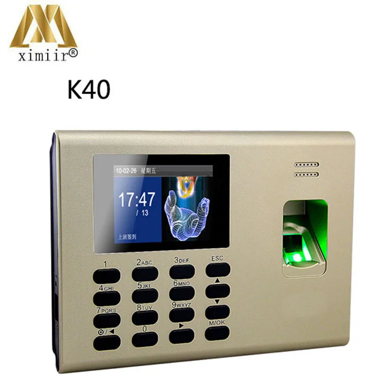 TCP/IP связи K40 табельные часы с отпечатком пальца оптический датчик палец рабочего времени и контроля доступа по отпечаткам ID карты время записи