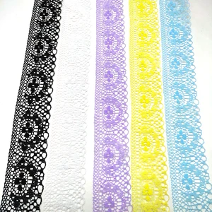 10 ярдов, высокое качество, Красивая Черная кружевная бейка кружево, лента, тесьма, 40 мм, вышивка для шитья, украшения, африканская кружевная ткань