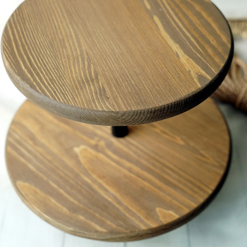 Sweetgo 2 яруса деревянная подставка для торта тарелка кекса Свадебные инструменты