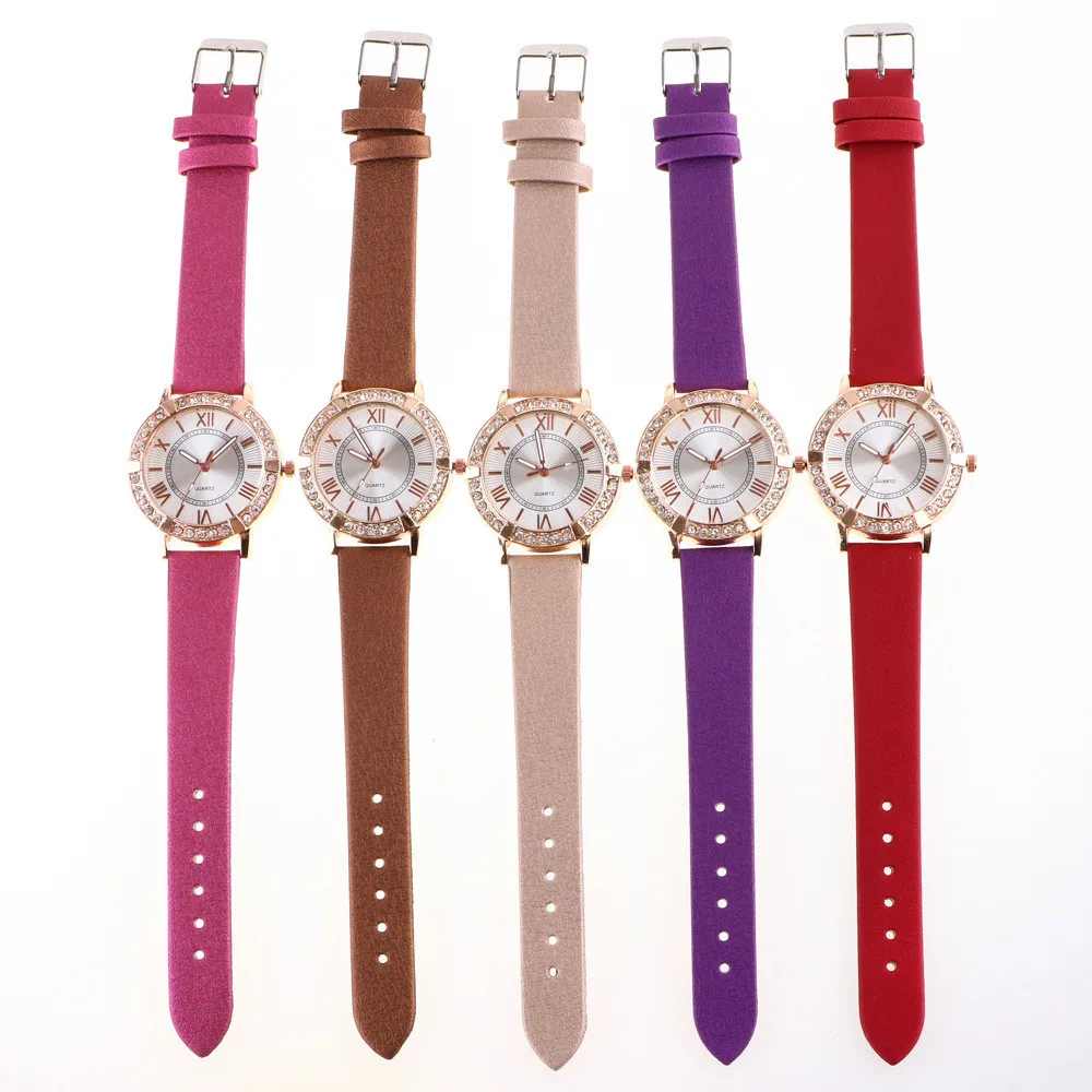 Женские tQuartz Стразы Часы текущий популярный фактор Relojes Para Mujer Montre Femme Marque De Lux Cuir Bayan Saat@ 50