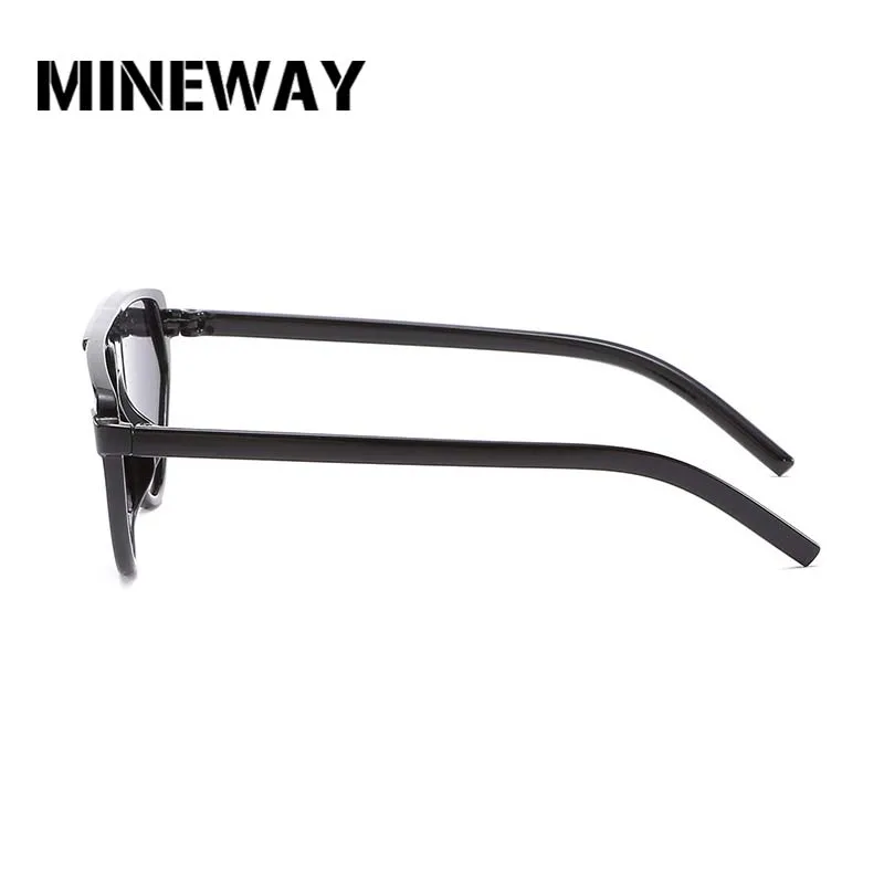 Мужские Разноцветные солнцезащитные очки MINEWAY черные с зеркальным покрытием UV400