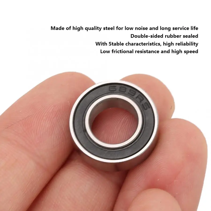 10 шт./компл. двухсторонние резиновые герметичные шарикоподшипники