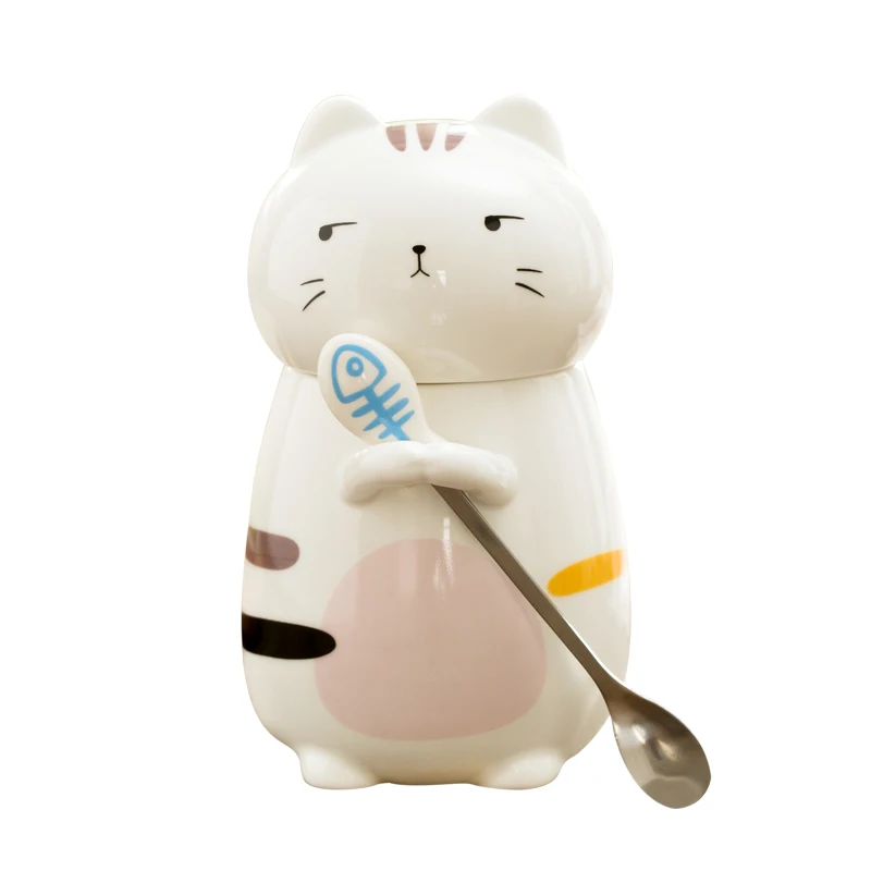 Кавайные Мультяшные Чашки 400 мл кофейные кружки для завтрака индивидуальная