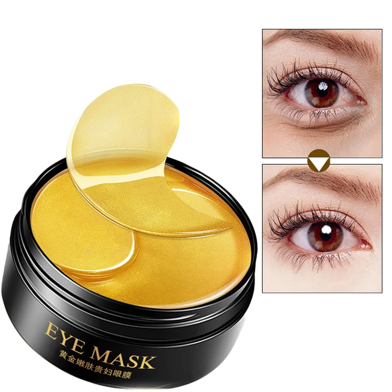Золотая маска для глаз 60 шт. увлажняющий с коллагеном патчи Уход за глазами