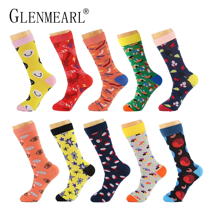 10 парт/лот мужские носки из чесаного хлопка брендовые весенние осенние ранние