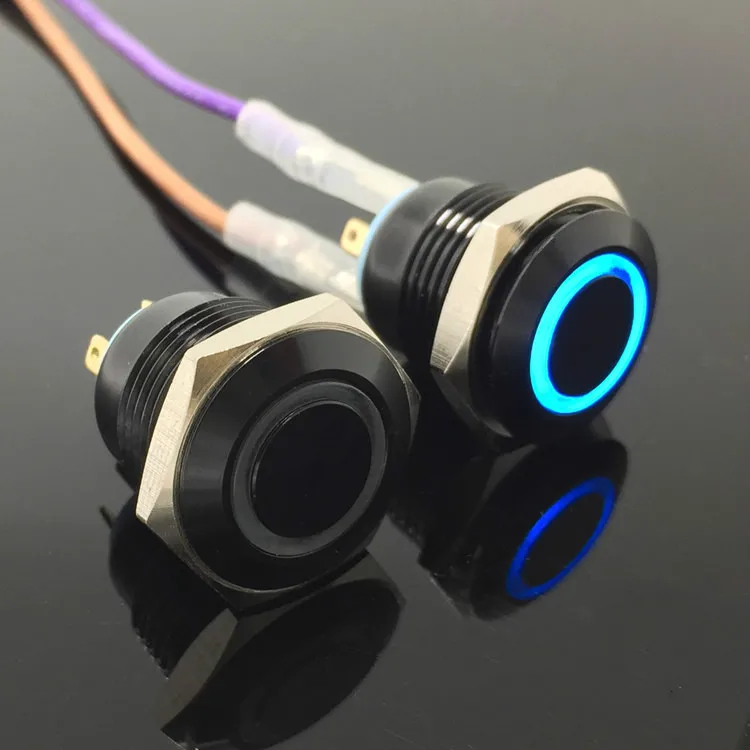 16 мм Антивандальная световая кнопка (GQ16F 10E/J/G/2 8 V/A)|buttons buttons|button illuminatedbutton 16mm |