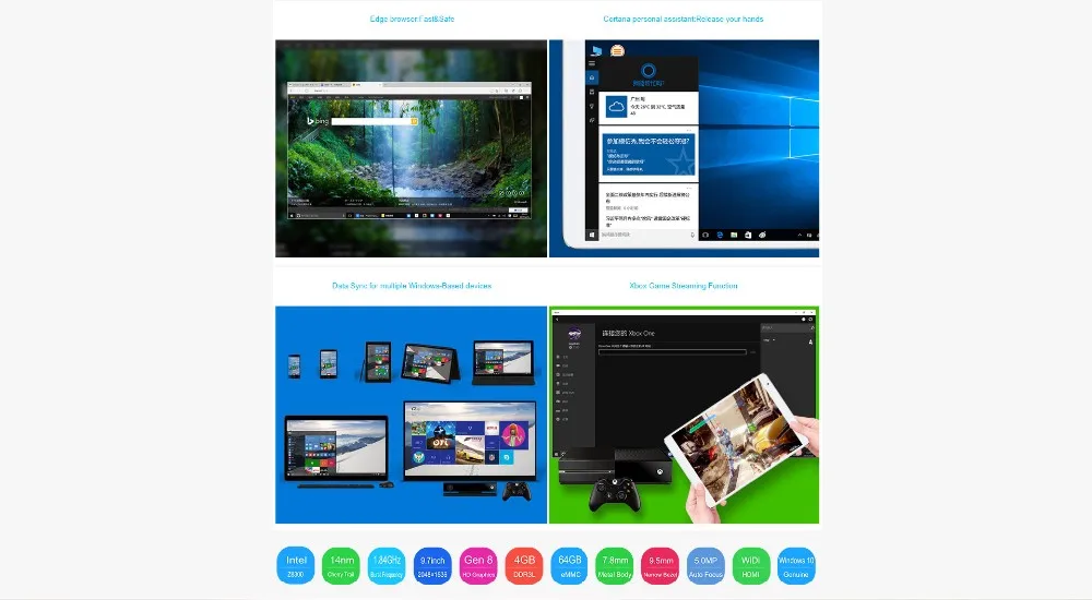 Новинка! Teclast X98 plus Intel T3 Z8300 планшетный ПК ips retina 2048x1536 4GB ram 64GB EMMC Windows 10 WiFi HDMI 2MP+ 5MP камера