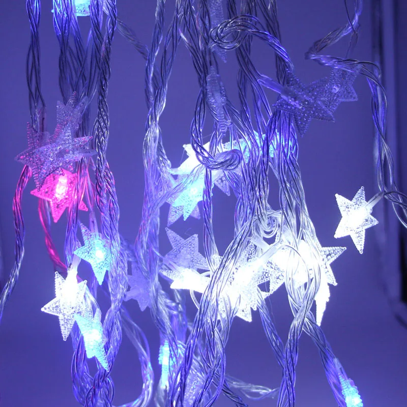 Светодиодная Звездная сказочная Рождественская лампа Фестивальная