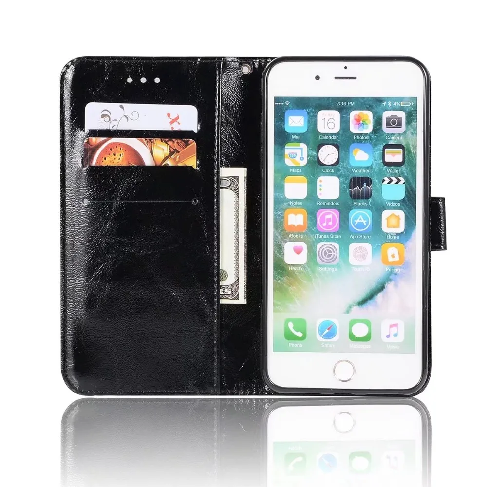 Туманно красоты для iPhone 7 6 Чехол новый роскошный черный бабочка кожаный флип