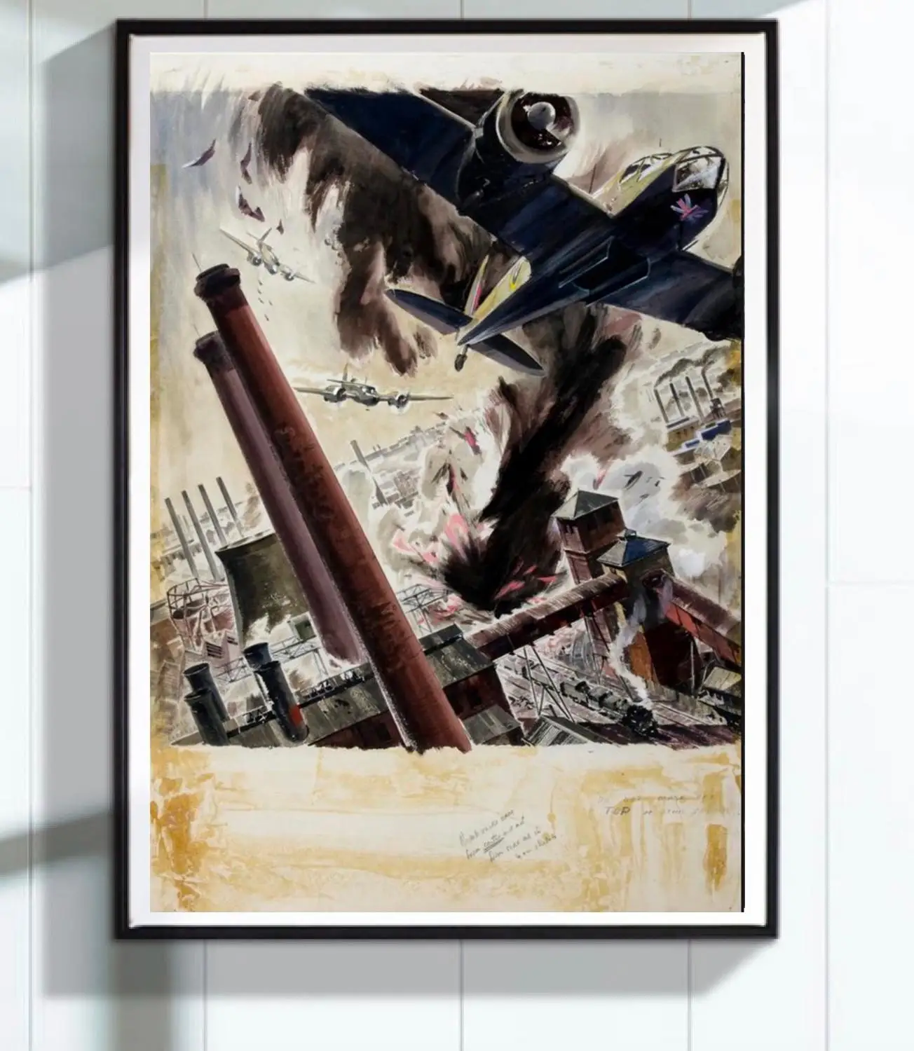 Hudson bombers attack Charles Thule немецкий WW2 propagation винтажный декоративный плакат DIY настенные