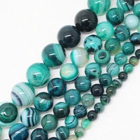 wholesale 4 16mm dark green stripe agates round loose beads 15 sf7for jewelry making can mixed wholesale