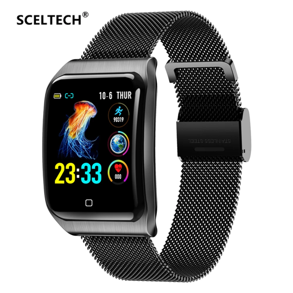 SCELTECH F9, металлические Смарт-часы для мужчин, IP68, водонепроницаемые, пульсометр, кровяное давление, монитор сна, здоровье, умные часы для Android iOS