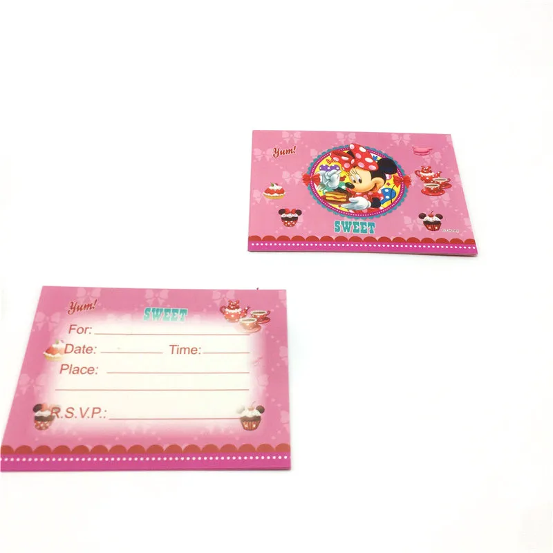 Праздничные открытки Дисней Минни Маус пригласительная карта для свадьбы