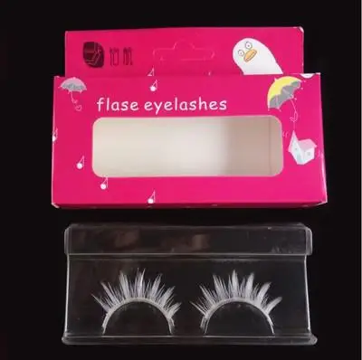 Хоббилан Мода ручной работы натуральные белые накладные ресницы длинные