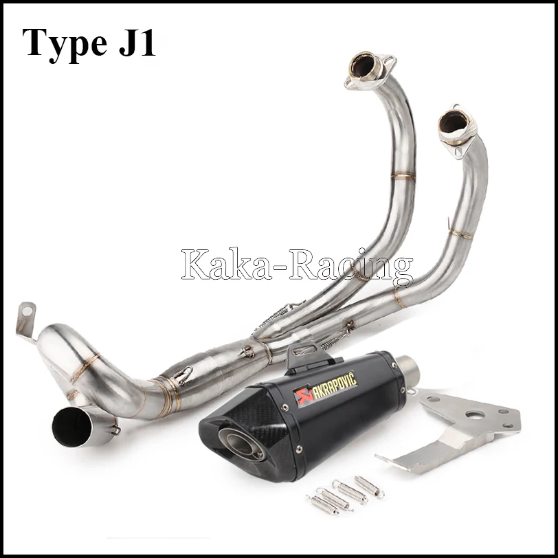 Type J1 FZ mt 07 мотоцикл Akrapovic глушитель выхлопной системы для Yamaha MT07 fzfz07 FZ-07 Tracer(-) XSR700 - Цвет: Type J1