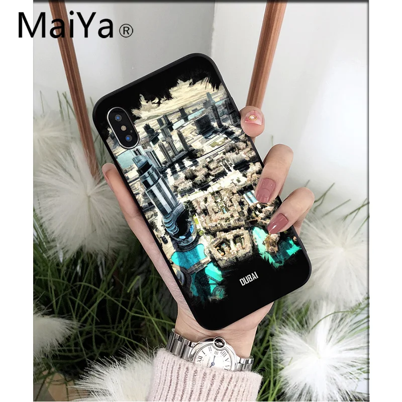 A6 MaiYaCa City London, Нью-Йорк, Париж, Дубай, Москва, высокое качество, чехол для телефона, для iPhone 8, 7, 6, 6S Plus, 5, 5S, SE, XR, X, XS MAX, чехол - Цвет: A6