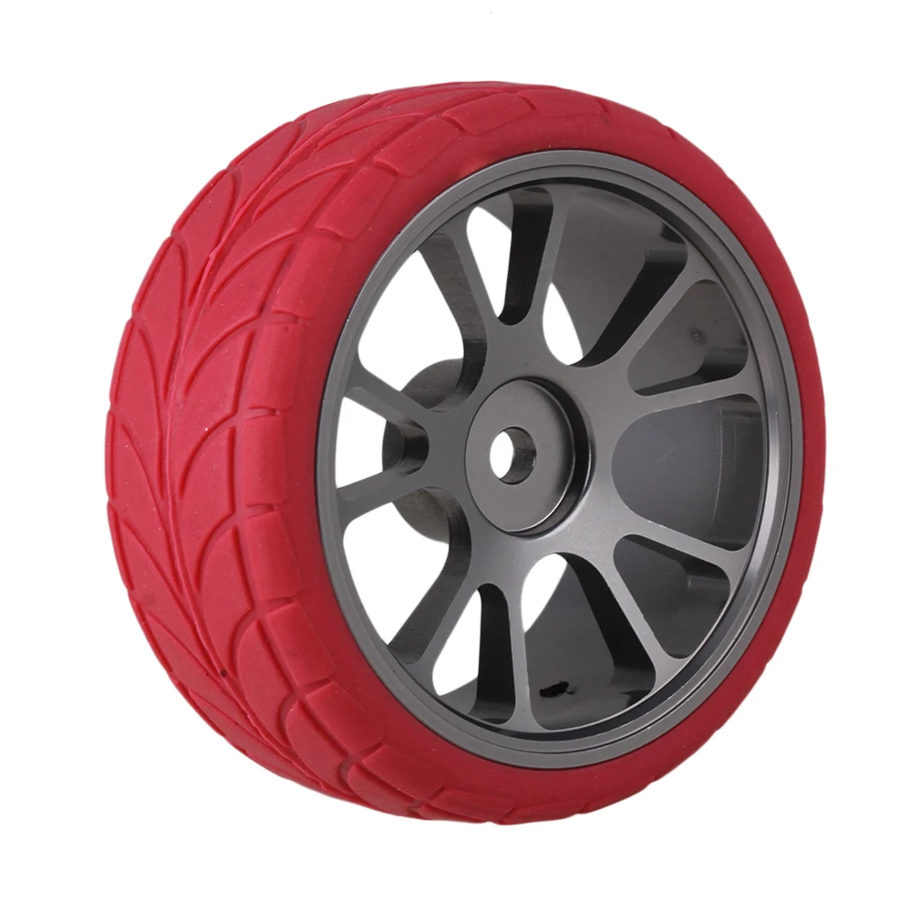 

Mxfans 4 x RC 1:10 On Road Car Red Arrow Rubber Tyre + Y Shape Alloy Wheel Rim