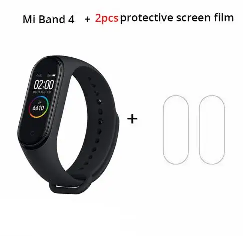 add film Xiaomi Mi Band 4 новейший музыкальный Смарт Miband 4 браслет пульсометр фитнес 135 мАч цветной экран Bluetooth 5,0 - Цвет: add film