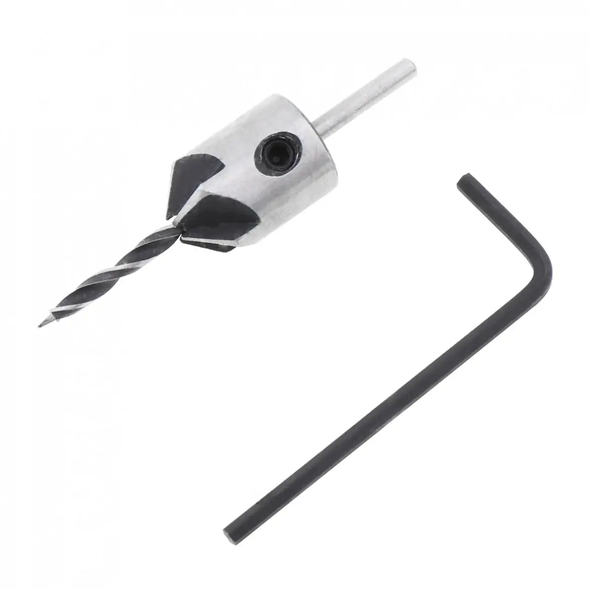 

2pcs （Drill Bit + Wrench）3mm HSS Carpentry Countersink Drill High Speed Steel Drill Bit with Wrench