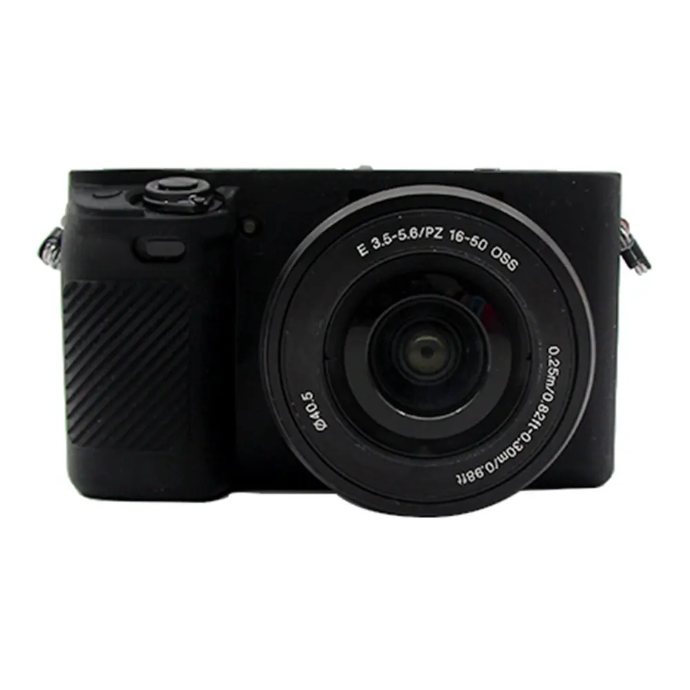 A6300 Black Силиконовая кожа брони чехол корпус протектор для sony A5000 A5100 A6000 A6300 корпус камеры только - Цвет: A6300 Black