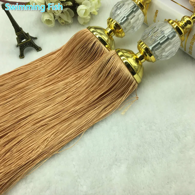 

1 pair Handmade Curtain Beads Tieback Accessories Rope 14 Colors