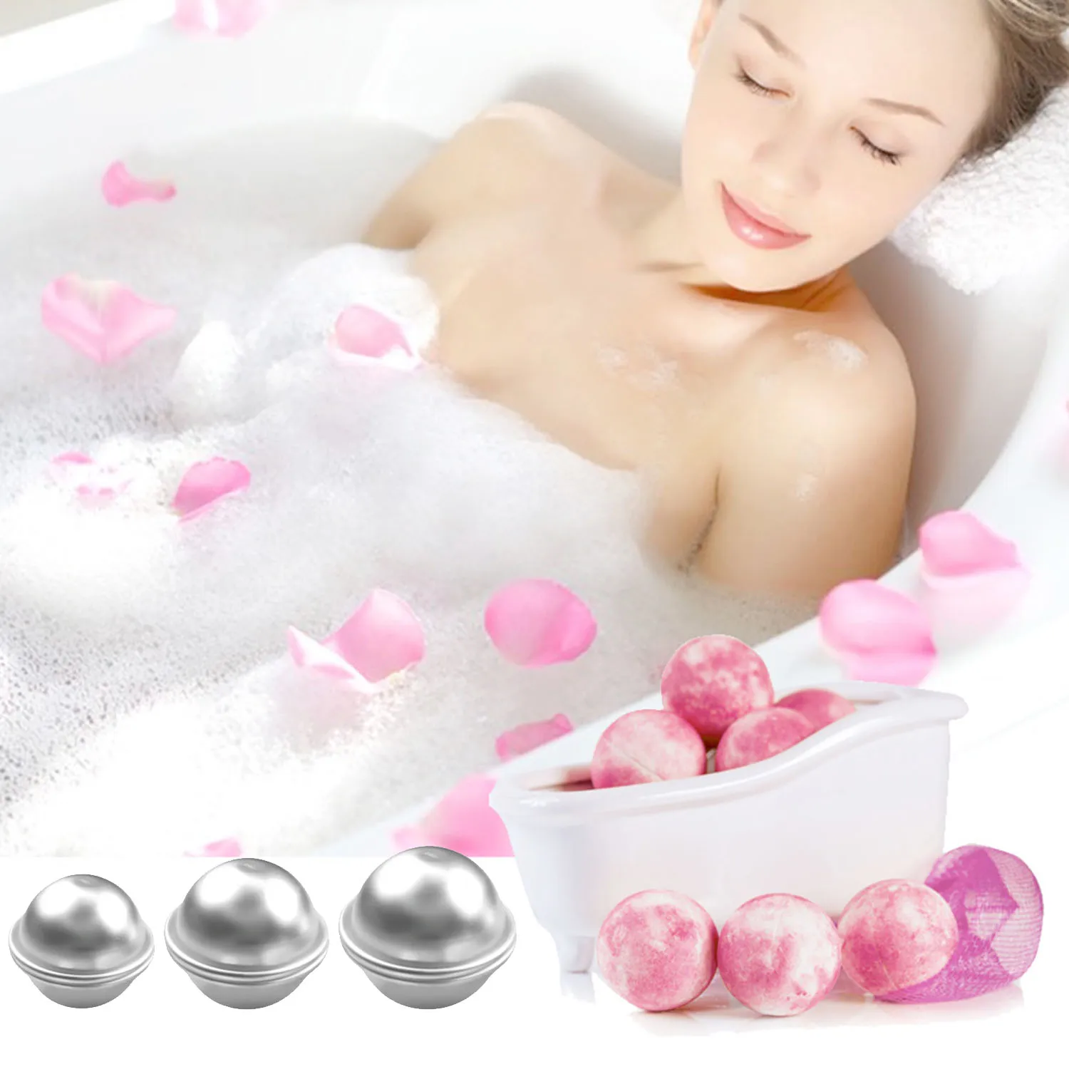 6 шт. круглые формы для выпечки из алюминиевого сплава|bath bomb ball|bomb aluminumaluminum mold |