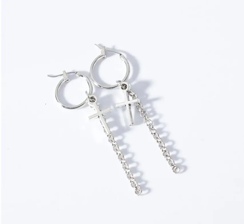 Модные серьги клипсы в стиле хип хоп для девочек a150|Серьги-клипсы| |