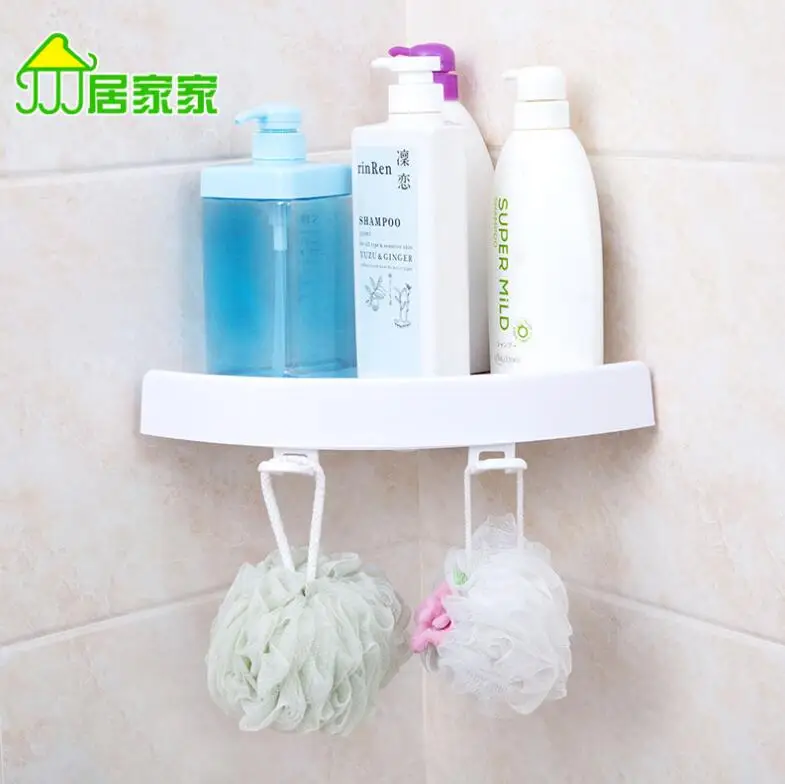 

Suction Cup Storage Rack Bathroom Organizer Wall Hanging Corner Shelf