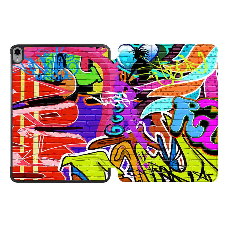 MTT Тонкий чехол из искусственной кожи для iPad Pro 1" Магнитный Флип тройной Стенд смарт-чехол для apple iPad Pro 11 дюймов граффити Funda - Цвет: IP14
